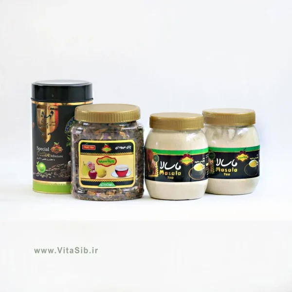 پکیج انرژی ویتاسیب یک عدد چای میوه ای دو عدد چای ماسالا یک عدد قهوه یزدی